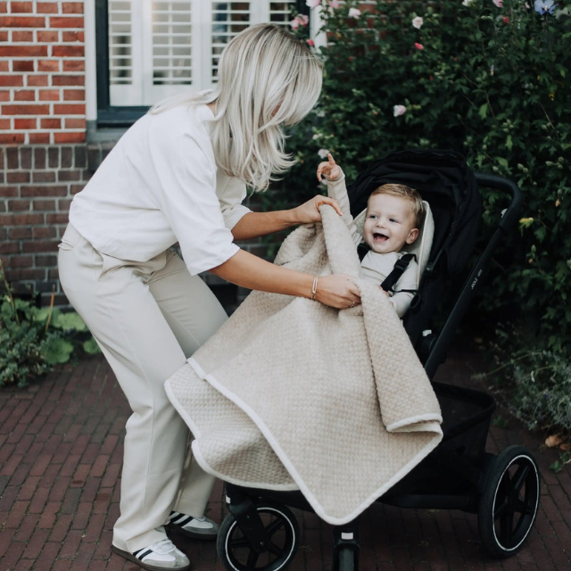 wollen boucle deken kico label merinowol