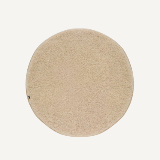 boxkleed rond wol beige merinowol kico label