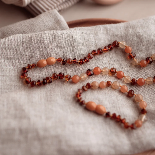 barnsteen ketting cognac aventurijn kind accessoires