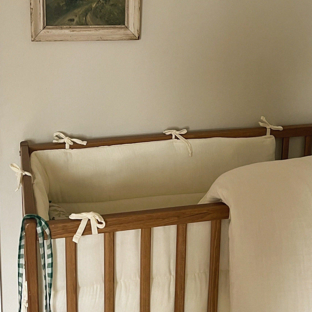 crib bedbumper baby cream babykamer wieg