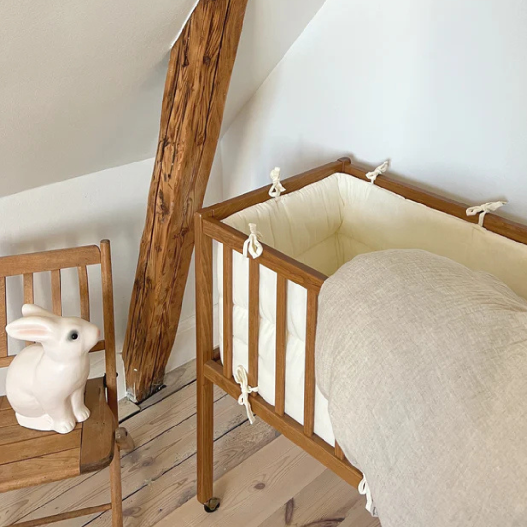crib bedbumper baby cream babykamer kinderkamer