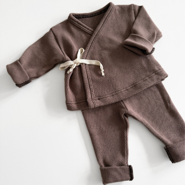 dark taupe newborn set baby legging