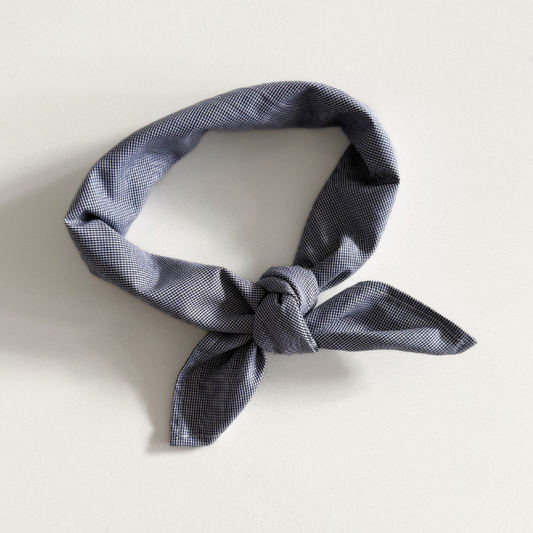 donker blauw geruite sjaal kids