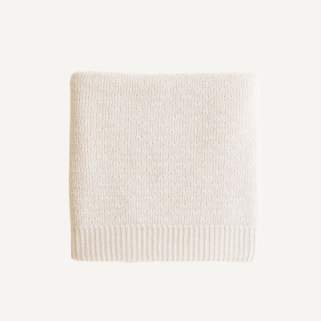 dora deken merinowol hvid cream beige newborn baby