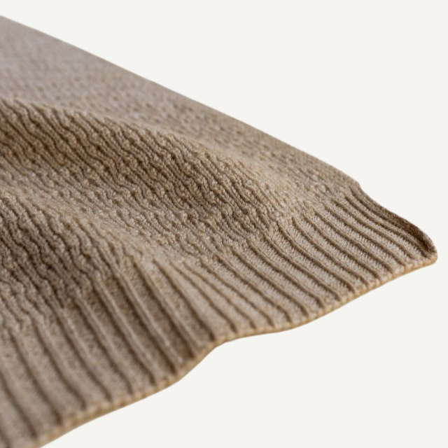 hvid merinowol deken newborn baby sand