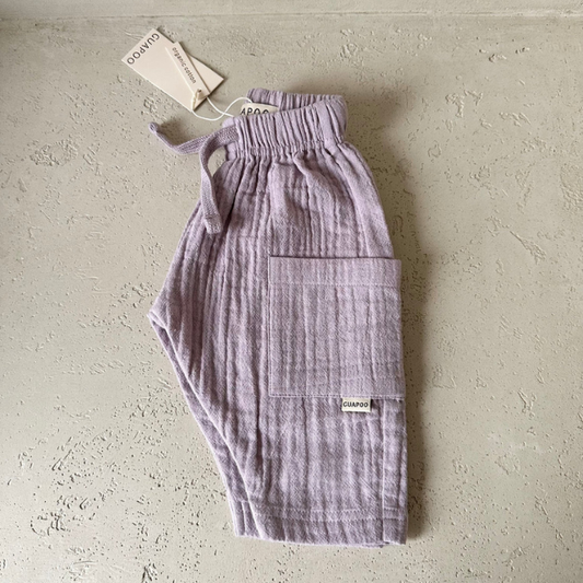 mousseline lila broek baby kids guapoo lente