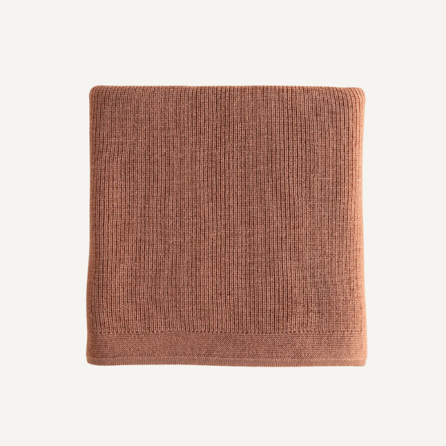 hvid merinowol wol terracotta deken felix