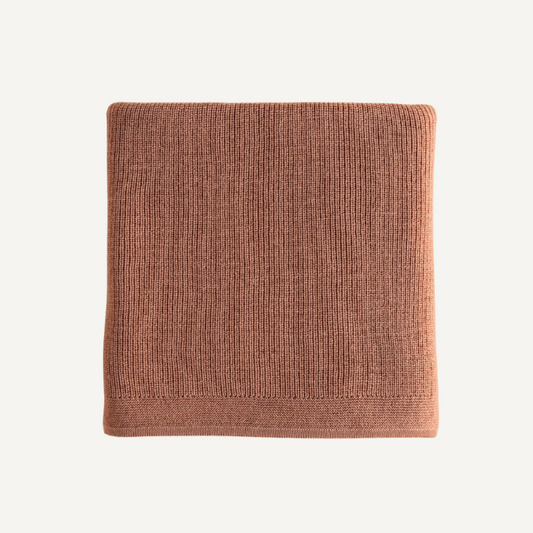 hvid merinowol wol terracotta deken felix