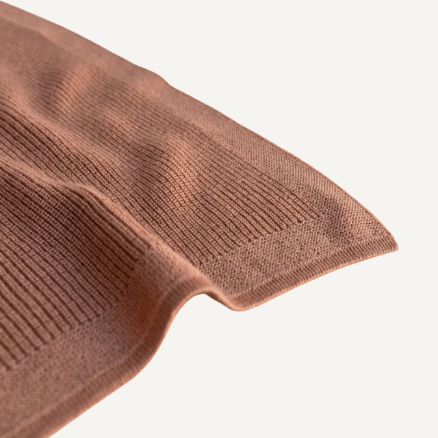 newborn baby deken felix hvid merinowol wol terracotta