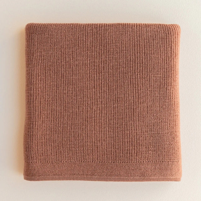 deken felix hvid terracotta wol