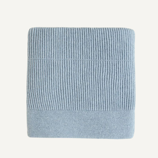 wollen deken frost blue gaston hvid