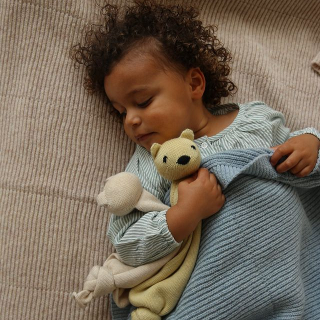 wollen deken frost blue gaston hvid merinowol