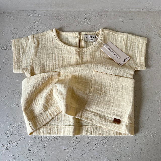 mousseline top geel kids baby