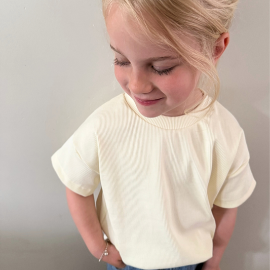 geel shirt oversized rib