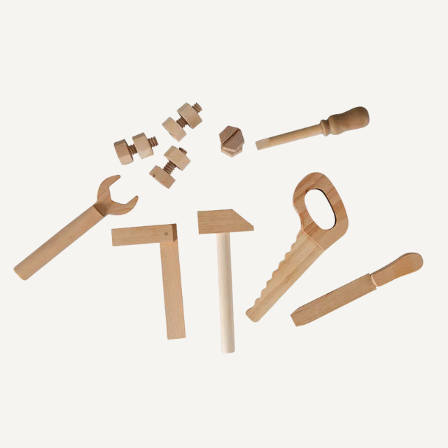 gereedschapsgordel kids hout egmonttoys hamer speelgoed schroeven
