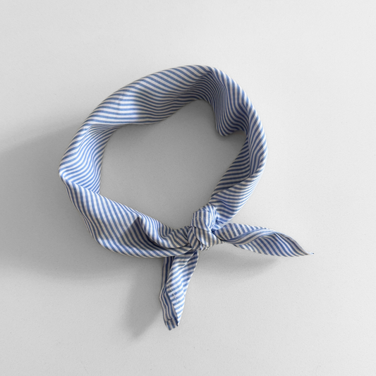 gestreepte blauwe sjaal kids baby wit