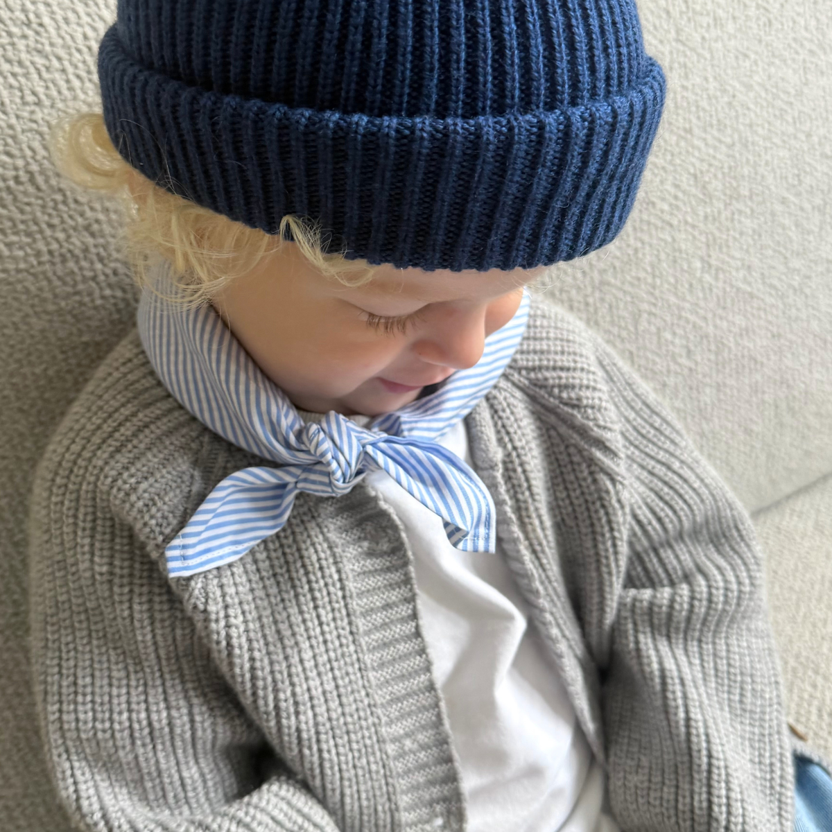 gestreepte blauwe sjaal kids baby