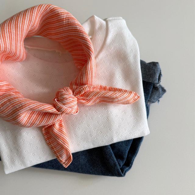 gestreepte sjaal kids oranje baby