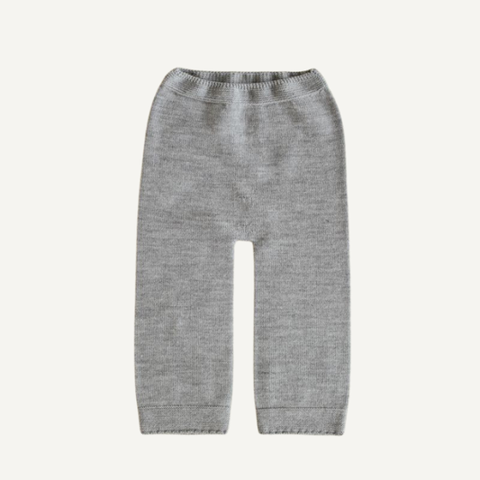 grey melange wollen merinowol broek legging hvid