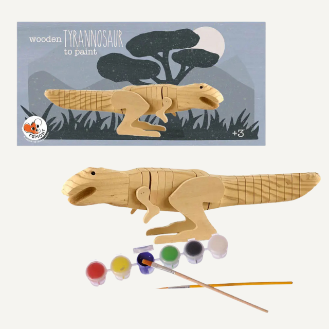 houten dinosaurus verven tyrannosaurus diy egmonttoys