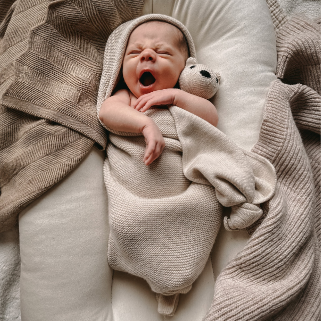 hvid merinowol cocoon cream baby teddy tokki