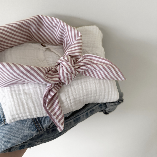 sjaal mauve gestreept kids baby