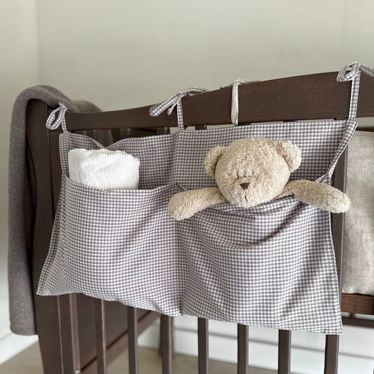 bedorganizer opbergzak babykamer boxorganizer geruit