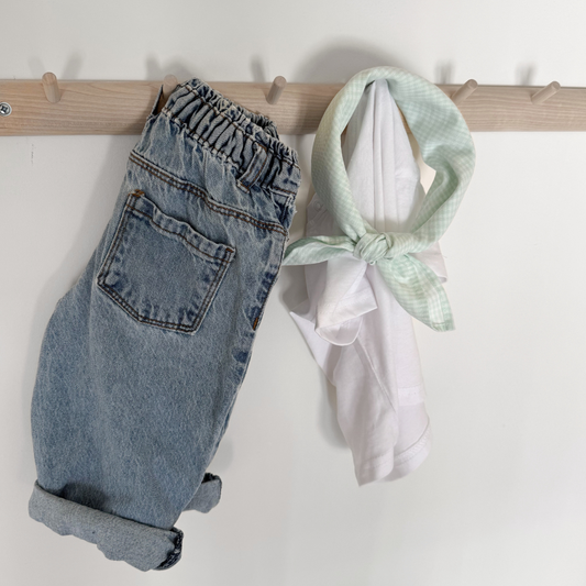 mint groene sjaal geruit vichy ruit