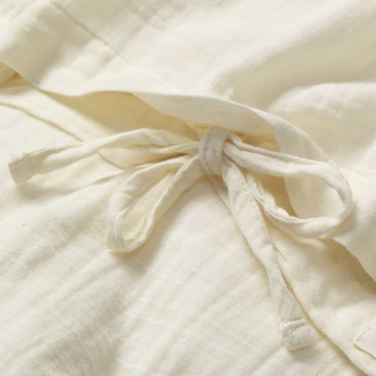 junior bedding muslin cream lubilu