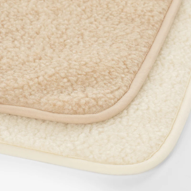 wollen onderlegger ledikant cosleeper beige naturel