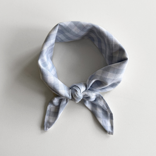 lichtblauw geruite sjaal kids baby