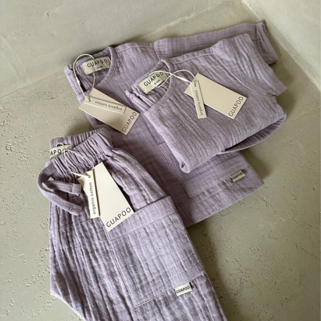 guapoo lila mousseline top baby kids zomer