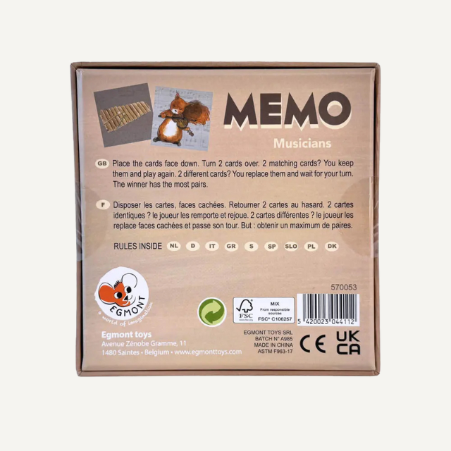 egmonttoys memo memory muzikanten kids