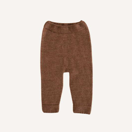 wollen broek baby newborn mocha bruin hvid