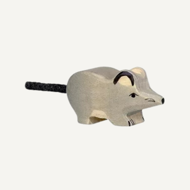 houten muis holztiger speelgoed dier