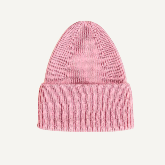 hvid muts beanie merinowol cotton candy roze kids