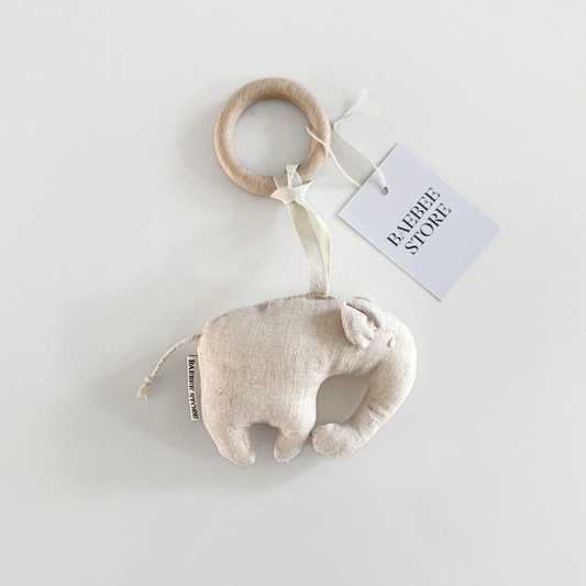 olifant beige linnen speenkoord bijtring