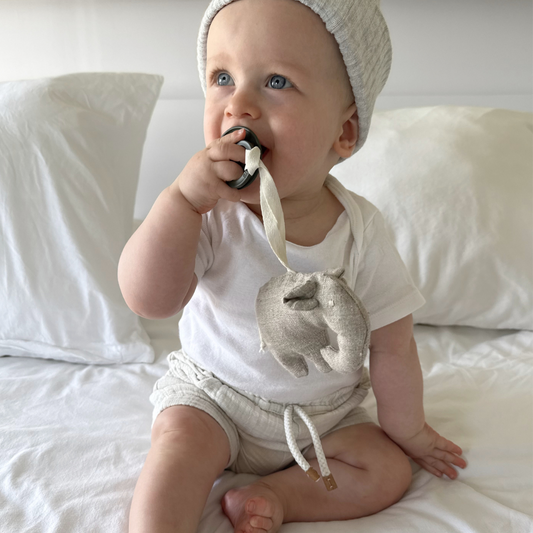 speenkoord bijtring linnen naturel baby