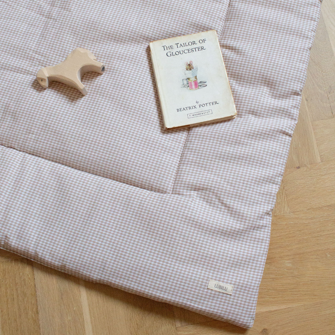 speelkleed beige geruit mini check lubilu kids