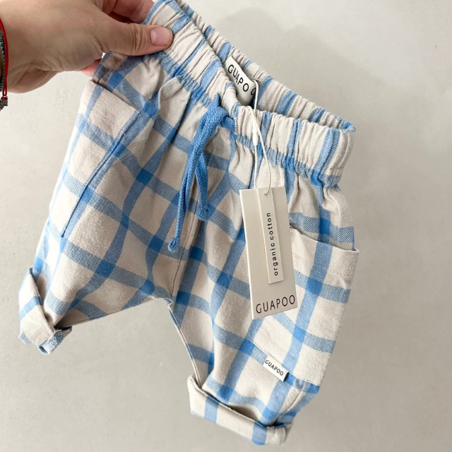 guapoo geruite blauw wit romeo broek