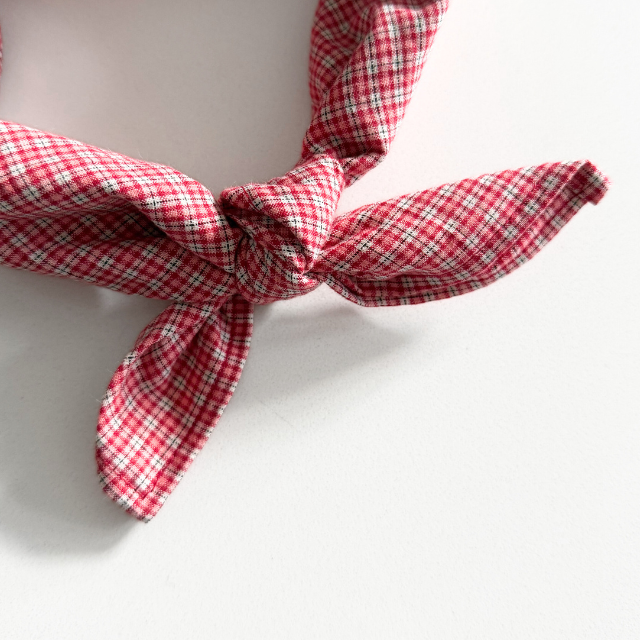 rood geruite sjaal kids haarband