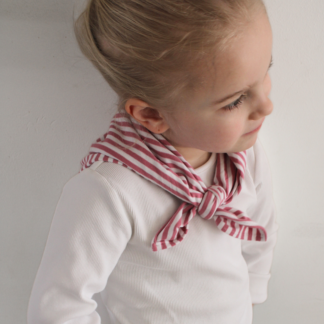 roze gestreepte sjaal kids lente
