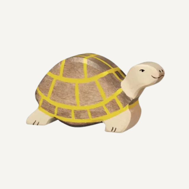 holztiger houten schildpad dier speelgoed