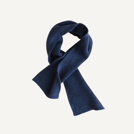 sjaal gustave hvid merinowol wol blue