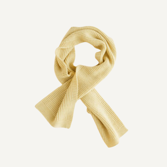 hvid merinowol wol light yellow sjaal 