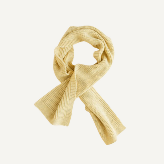 hvid merinowol wol light yellow sjaal 