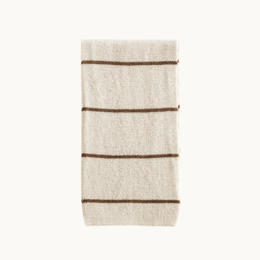sjaal igor hvid merinowol gestreept bruin beige mocha