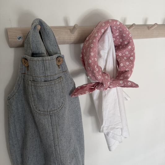 Roze bloemen sjaal kids