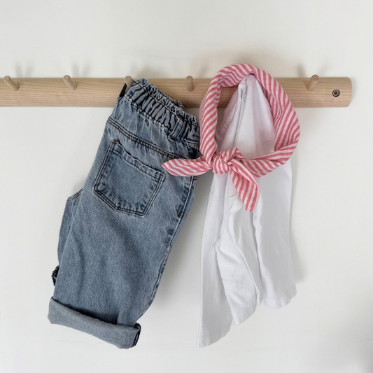 roze wit gestreepte sjaal kids baby haaraccessoires