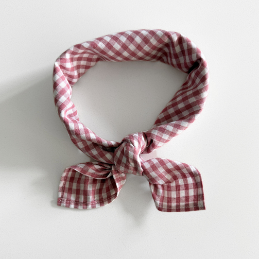 oud roze geruite sjaaltje kids